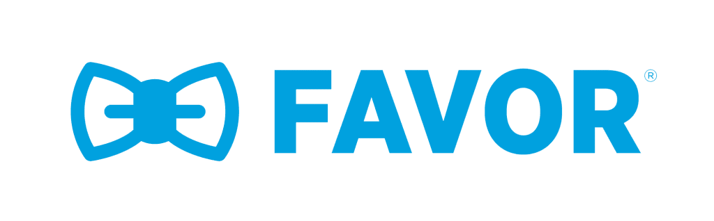 A blue and black logo for the word " favorite ".
