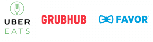A red and white logo for the hubhub.